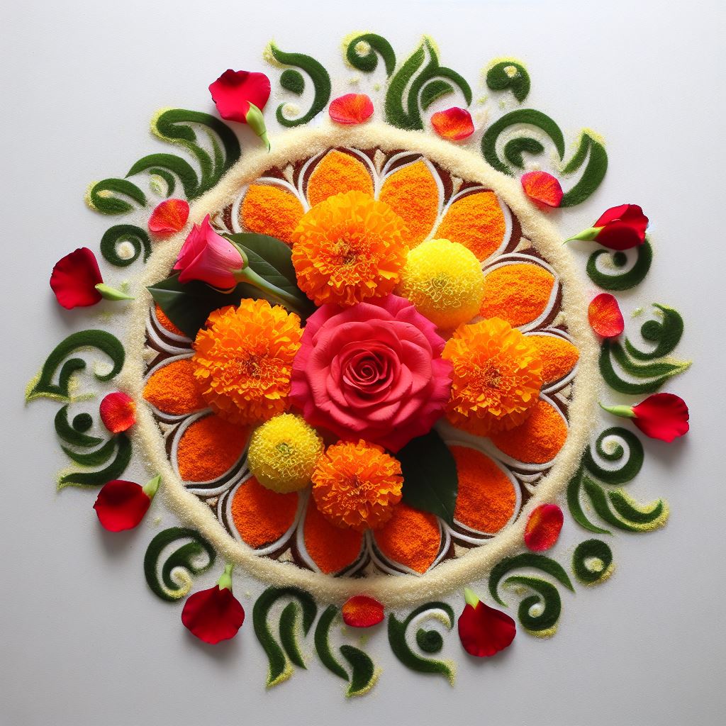 Floral Rangoli Design